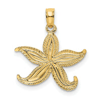 14K Flat Starfish Charm-K7371