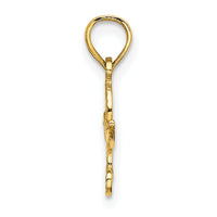 14K Flat Starfish Charm-K7372