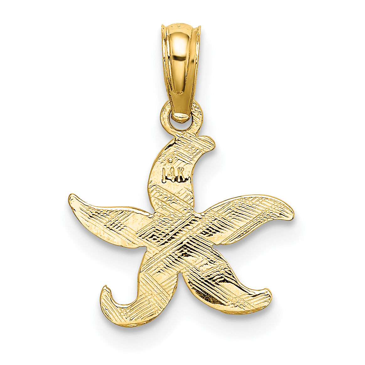 14K Flat Starfish Charm-K7372