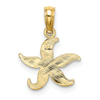 14K Flat Starfish Charm-K7372
