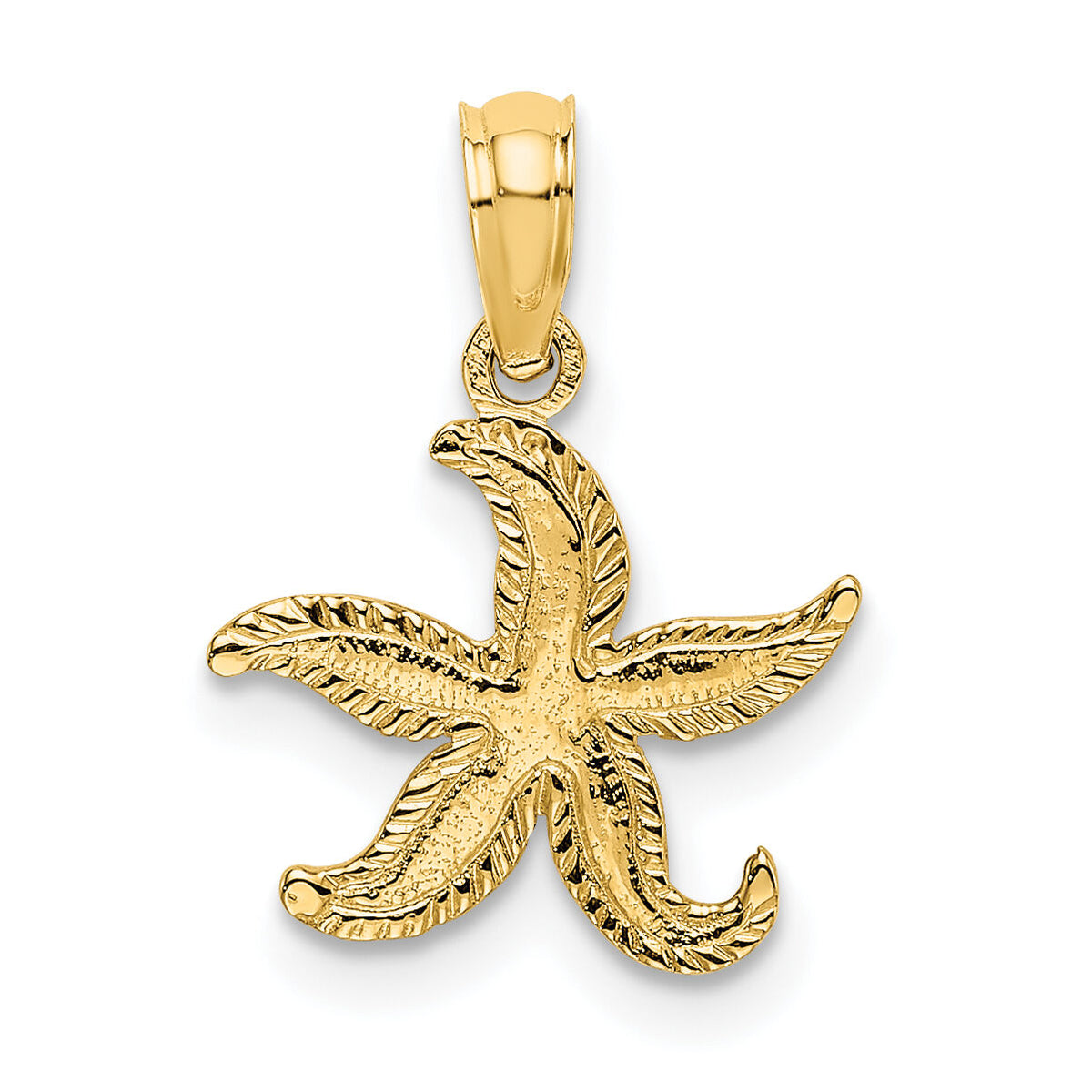 14K Flat Starfish Charm-K7372