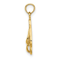 14K ANTIGUA, W.I. Double Flip-Flop Charm-K7384