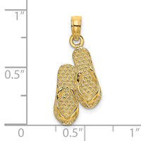 14K ANTIGUA, W.I. Double Flip-Flop Charm-K7384