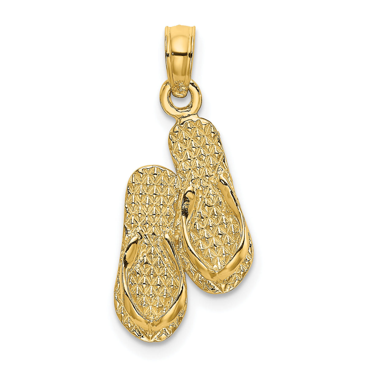 14K ANTIGUA, W.I. Double Flip-Flop Charm-K7384