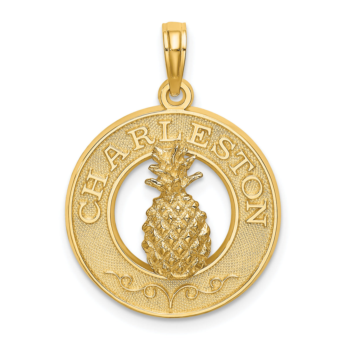 14K CHARLESTON Pineapple Charm-K7386