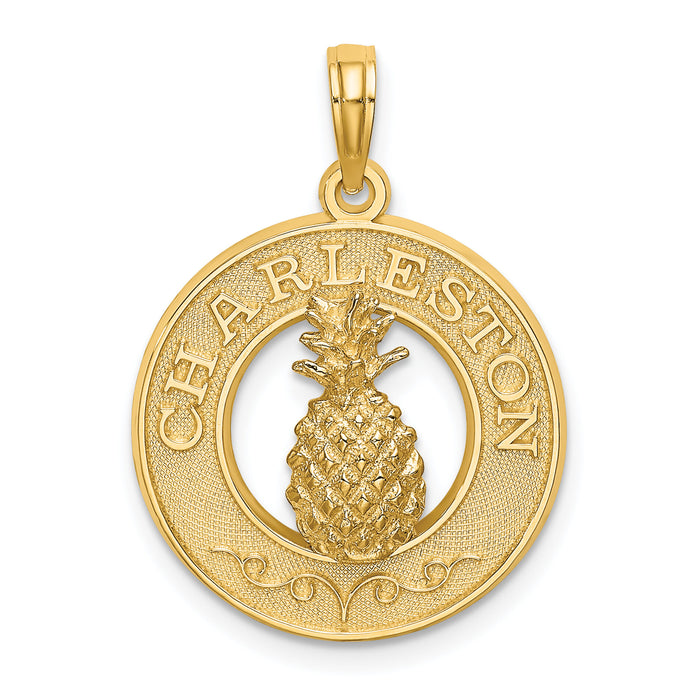 14K CHARLESTON Pineapple Charm-K7386