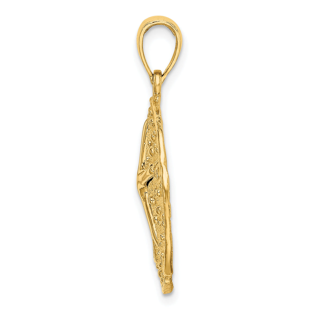 14K Starfish on Sand Dollar Charm-K7390