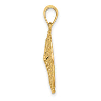 14K Starfish on Sand Dollar Charm-K7390