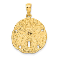 14K Starfish on Sand Dollar Charm-K7390
