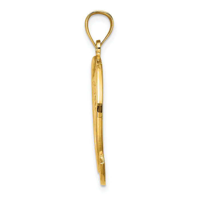 14K SARASOTA w/ Dolphin Sunset Scene Charm-K7391