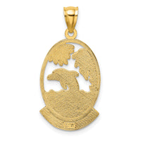 14K SARASOTA w/ Dolphin Sunset Scene Charm-K7391