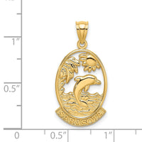 14K SARASOTA w/ Dolphin Sunset Scene Charm-K7391
