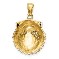 14K Scallop Shell Charm-K7394