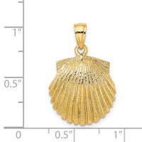 14K Scallop Shell Charm-K7394