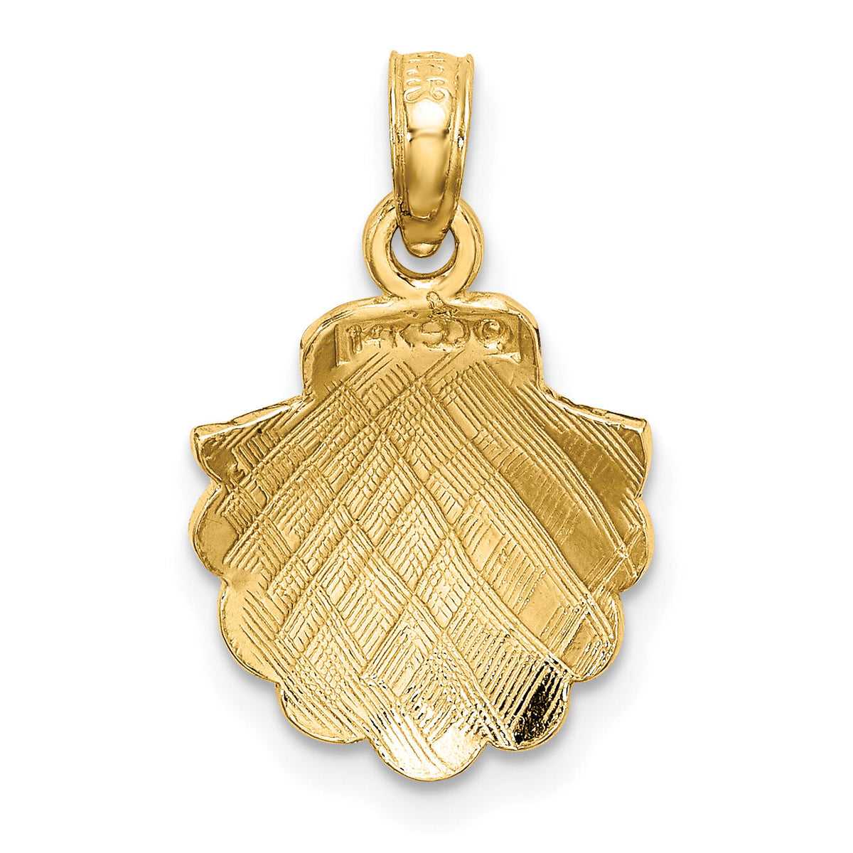 14K Scallop Shell Charm-K7395