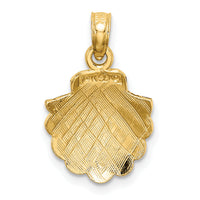 14K Scallop Shell Charm-K7395