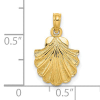 14K Scallop Shell Charm-K7395