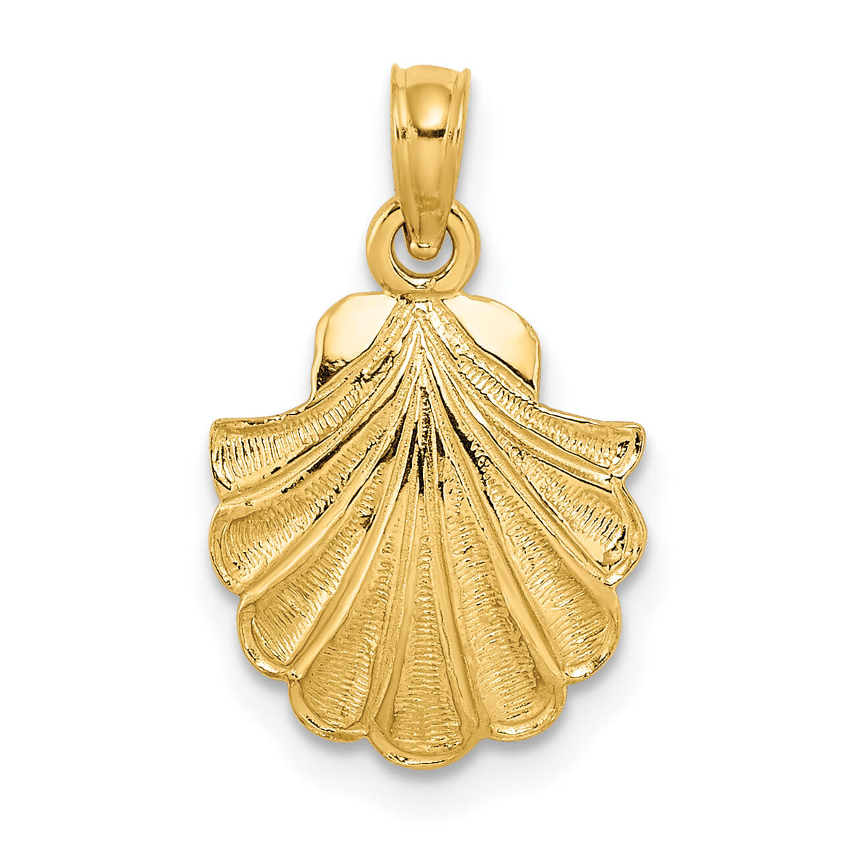 14K Scallop Shell Charm-K7395