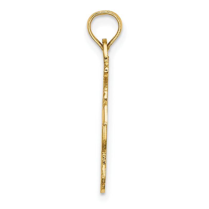 14K Polished Anchor and Rope Charm-K7401