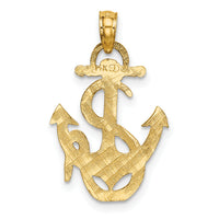 14K Polished Anchor and Rope Charm-K7401