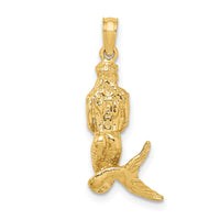 14K 3-D Mermaid Charm-K7408