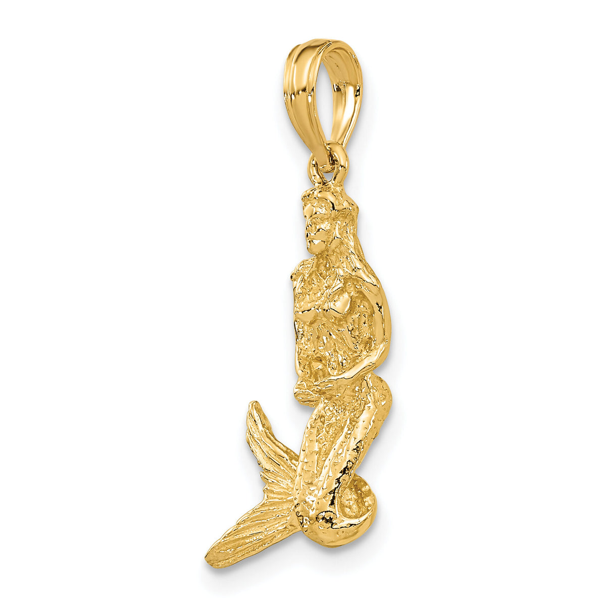14K 3-D Mermaid Charm-K7408