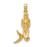 14K 3-D Mermaid Charm-K7408