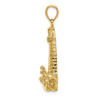 14K Lighthouse W/ Wave Charm-K7409