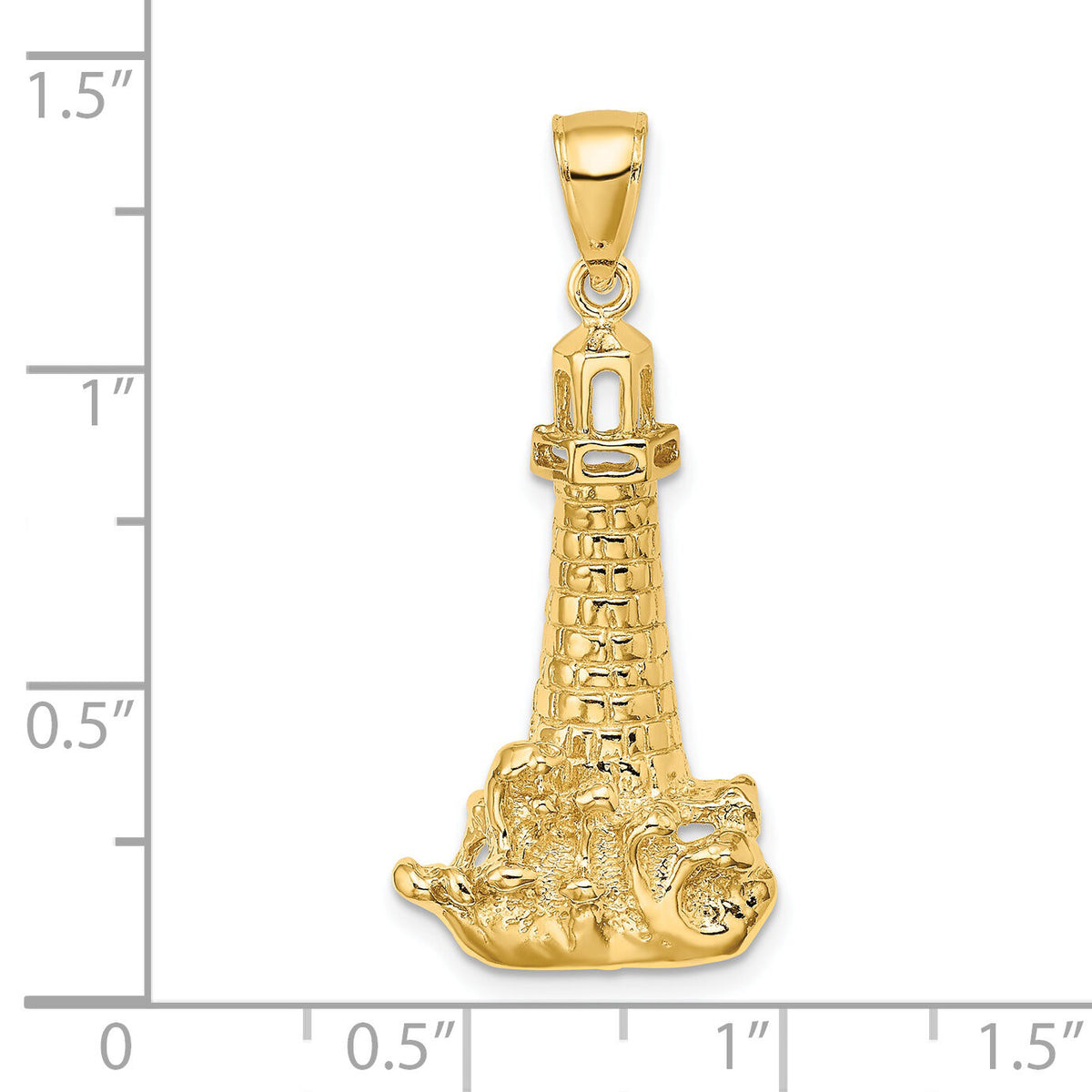 14K Lighthouse W/ Wave Charm-K7409
