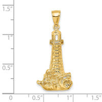 14K Lighthouse W/ Wave Charm-K7409