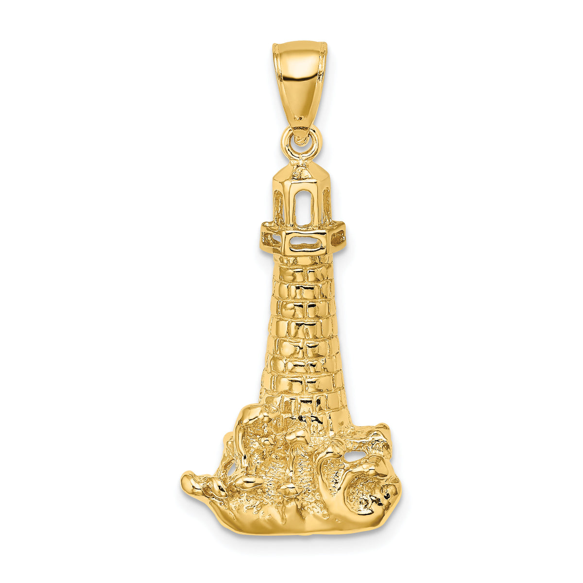 14K Lighthouse W/ Wave Charm-K7409