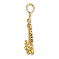 14K Lighthouse W/ Wave Charm-K7410