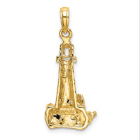 14K Lighthouse W/ Wave Charm-K7410