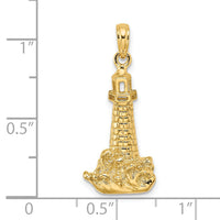 14K Lighthouse W/ Wave Charm-K7410