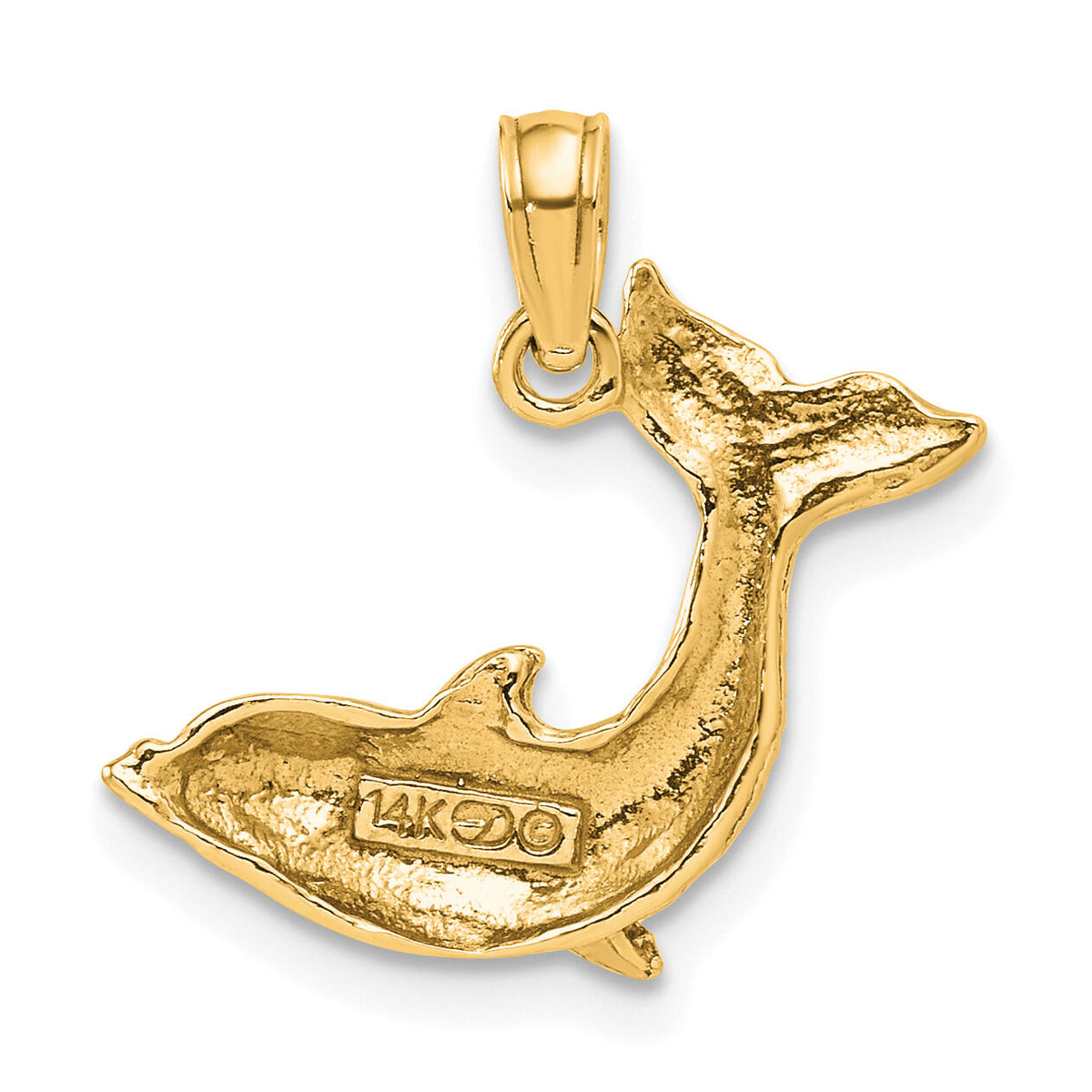14K Jumping Dolphin Charm-K7421