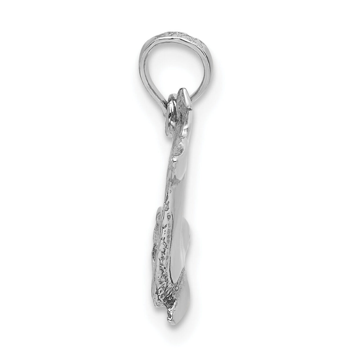 14K White Gold Jumping Dolphin Charm-K7421W