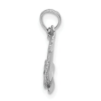 14K White Gold Jumping Dolphin Charm-K7421W