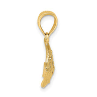 14K 2-D Polished Fish Charm-K7425