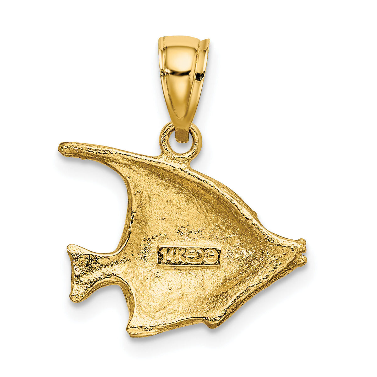 14K 2-D Polished Fish Charm-K7425