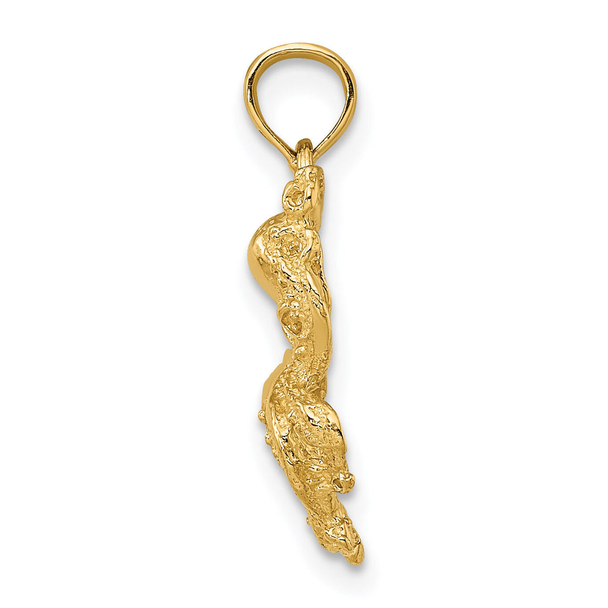 14K Textured Octopus Charm-K7428