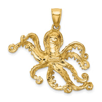 14K Textured Octopus Charm-K7430