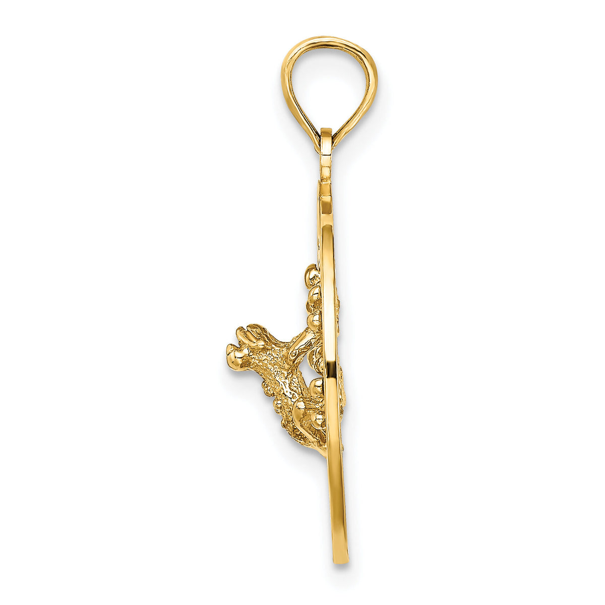 14K ANTIGUA, W.I. Circle w/ Frog Charm-K7436