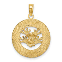 14K ANTIGUA, W.I. Circle w/ Frog Charm-K7436