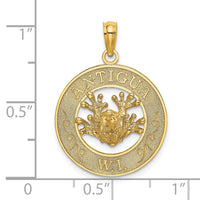 14K ANTIGUA, W.I. Circle w/ Frog Charm-K7436