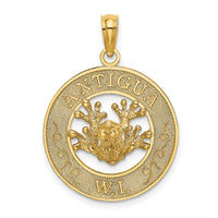 14K ANTIGUA, W.I. Circle w/ Frog Charm-K7436