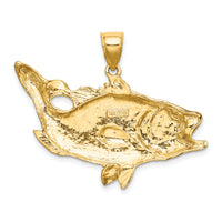 14K Open Mouth Bass Fish Charm-K7444