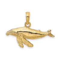 14K 2-D Whale Charm-K7448