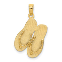 14K 3D Large SEA ISLE Double Flip-flop Charm-K7450
