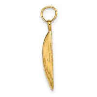 14K Polished Mussel Shell Charm-K7451