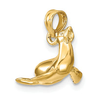 14K 3-D Polished Seal Charm-K7453